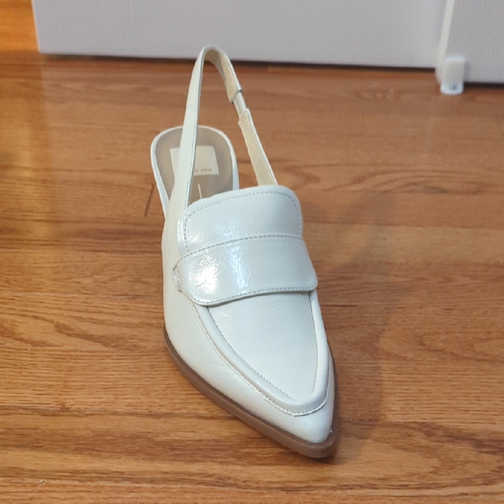 Dolce Vita White Slingback Heels